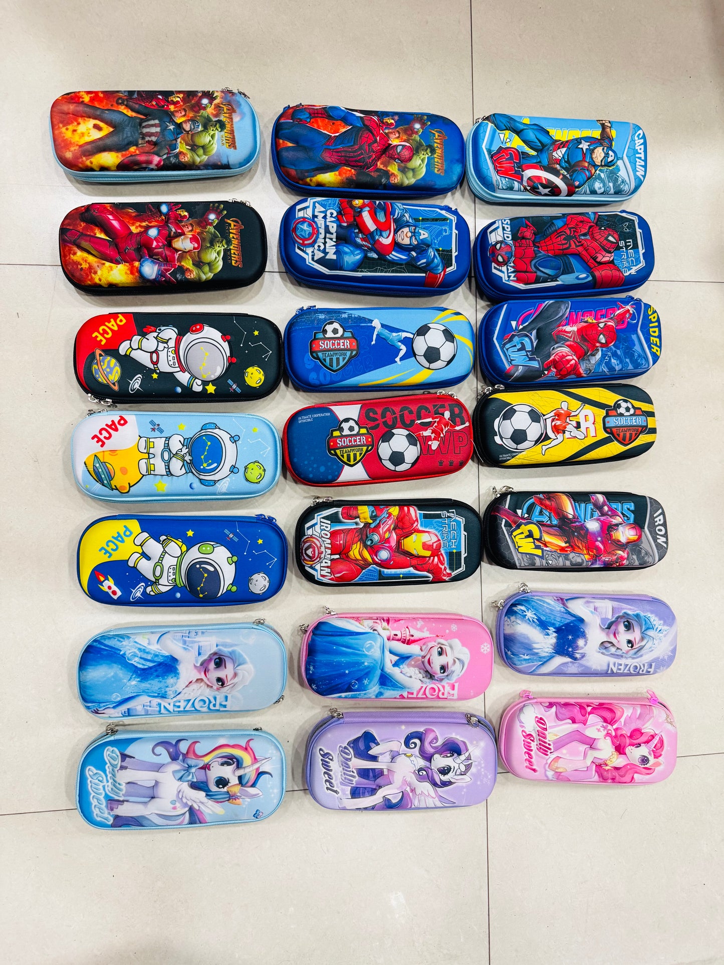 3D EMBOSSED STATIONARY POUCH(RANDOM CHARACTERS )-JB014