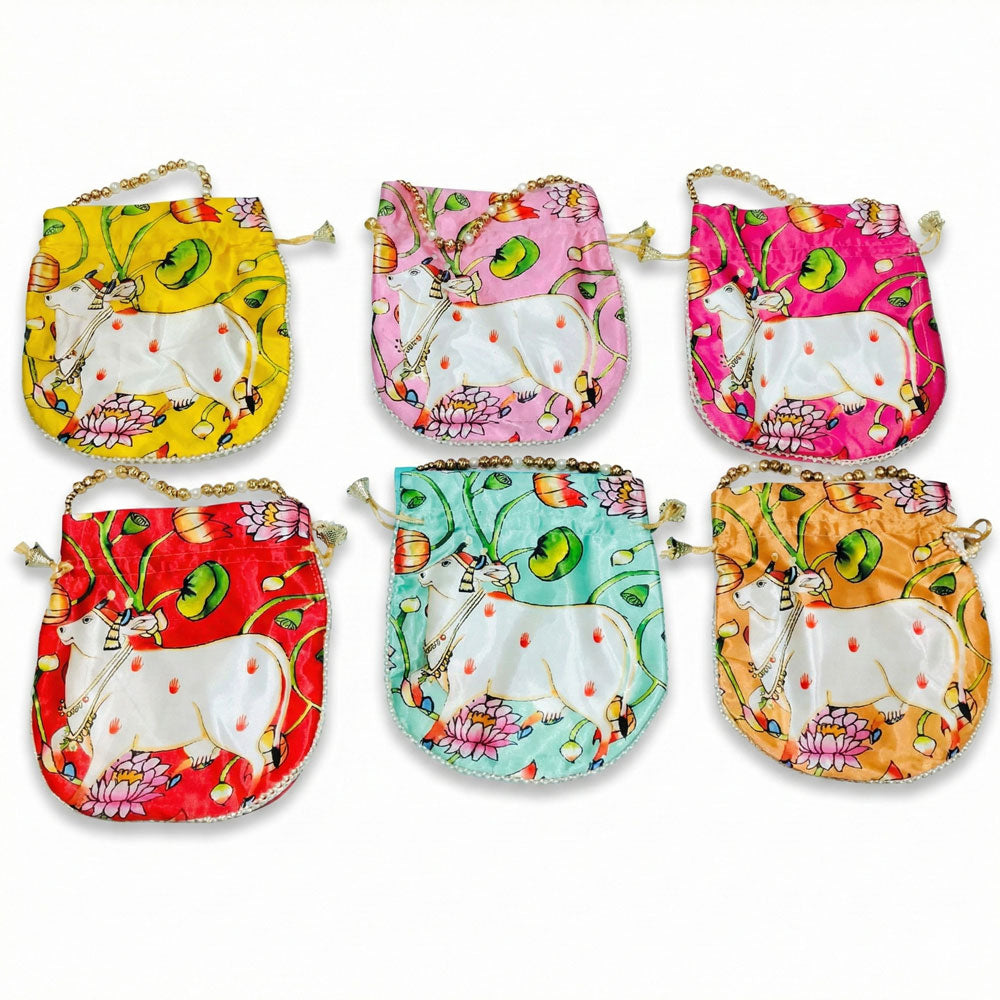 colorful pouches cow potli bag jai bramhani bag