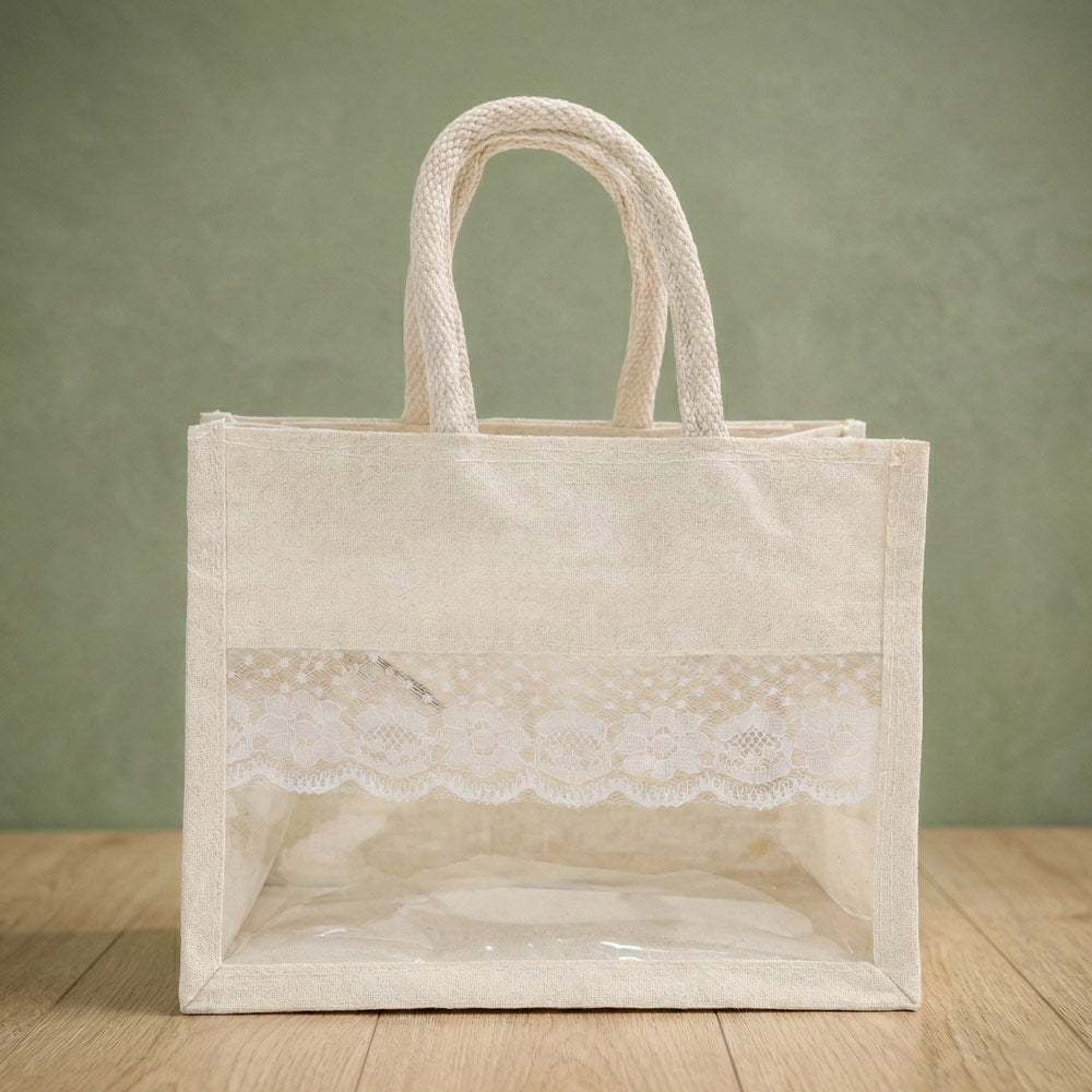 Beige tote bag