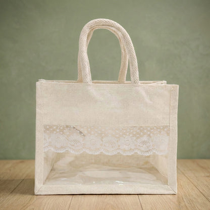 Beige tote bag