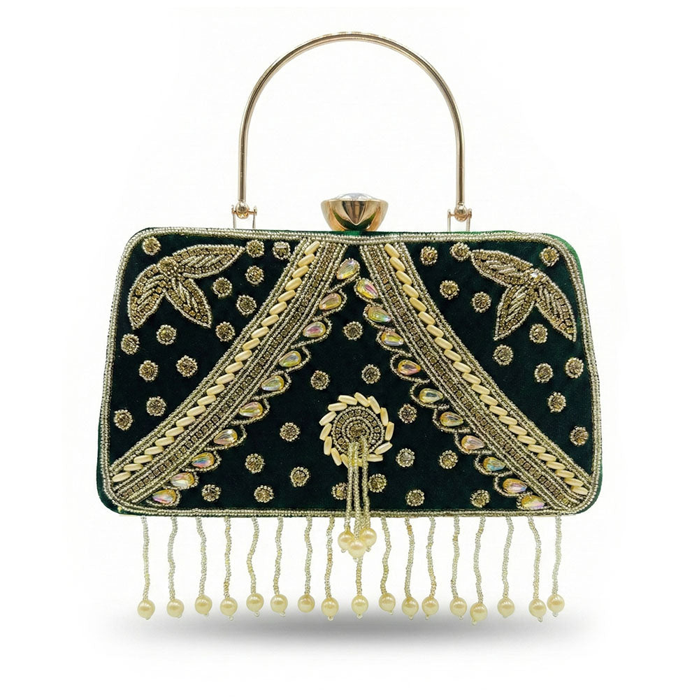 decorative velvet clutch jai bramhani clutches