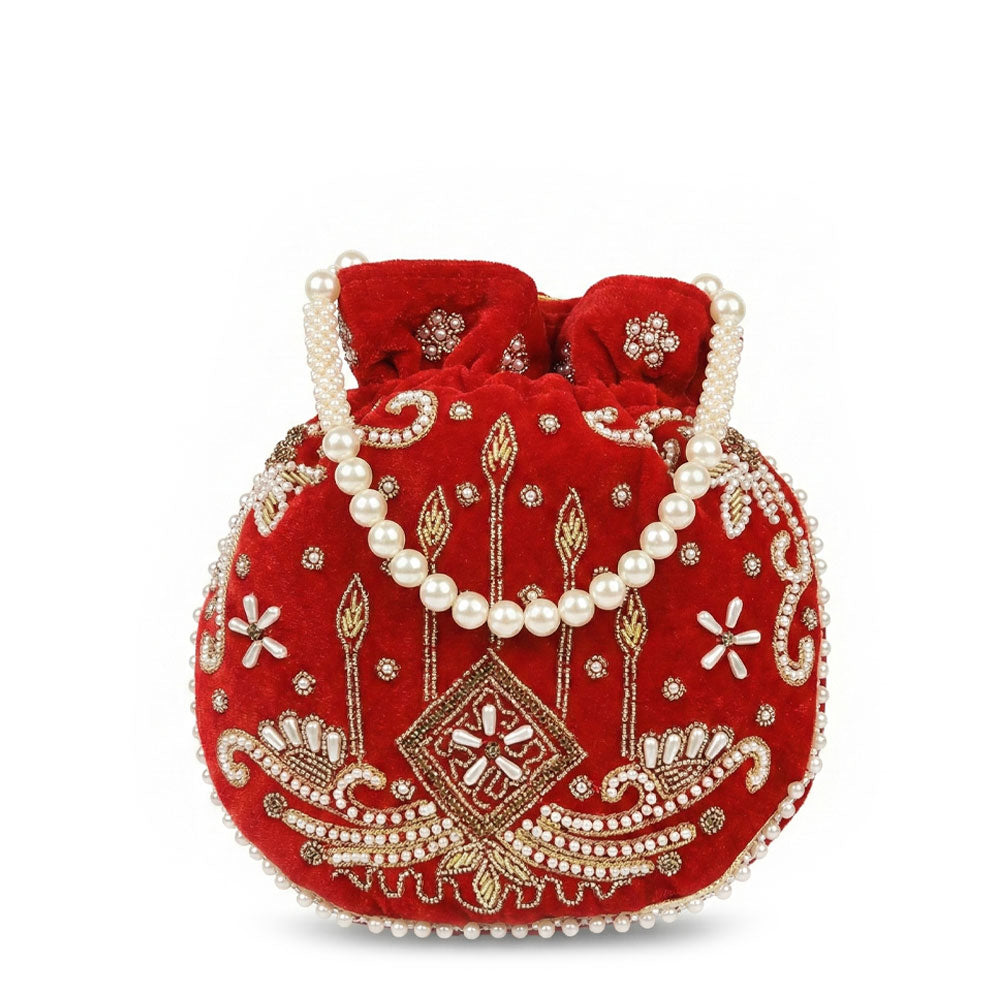 bramhani velvet potli purse
