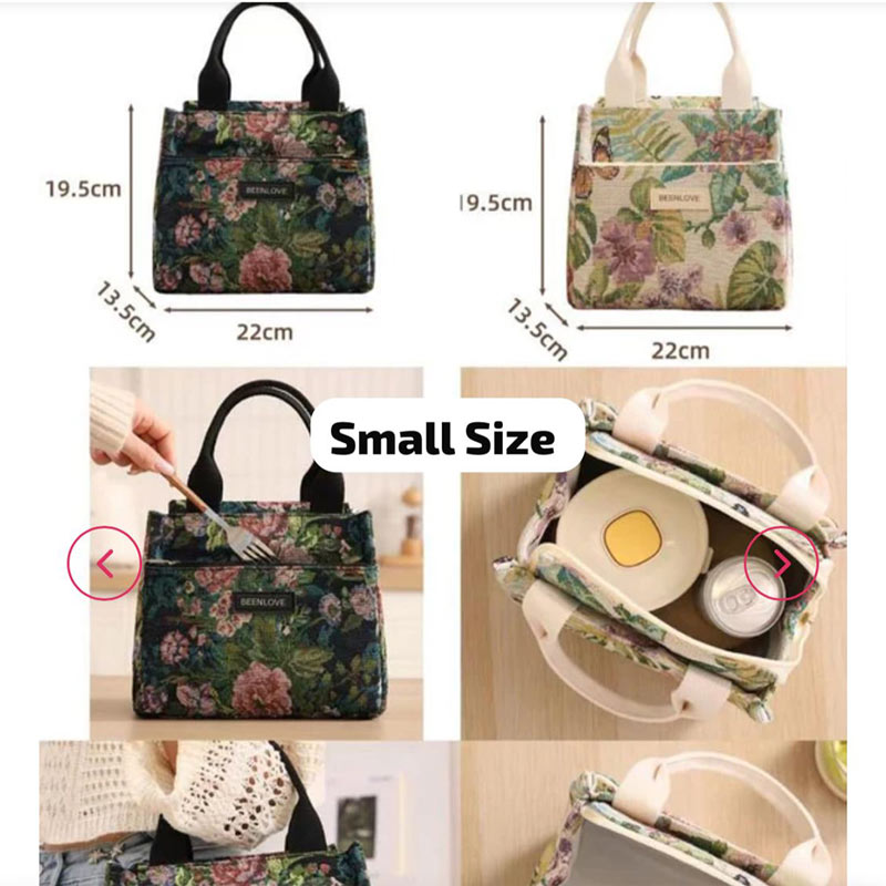Floral Insulated Lunch Bag for Women (Small) - JB019