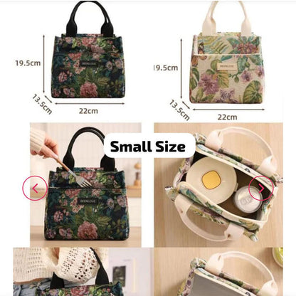 Floral Insulated Lunch Bag for Women (Small) - JB019