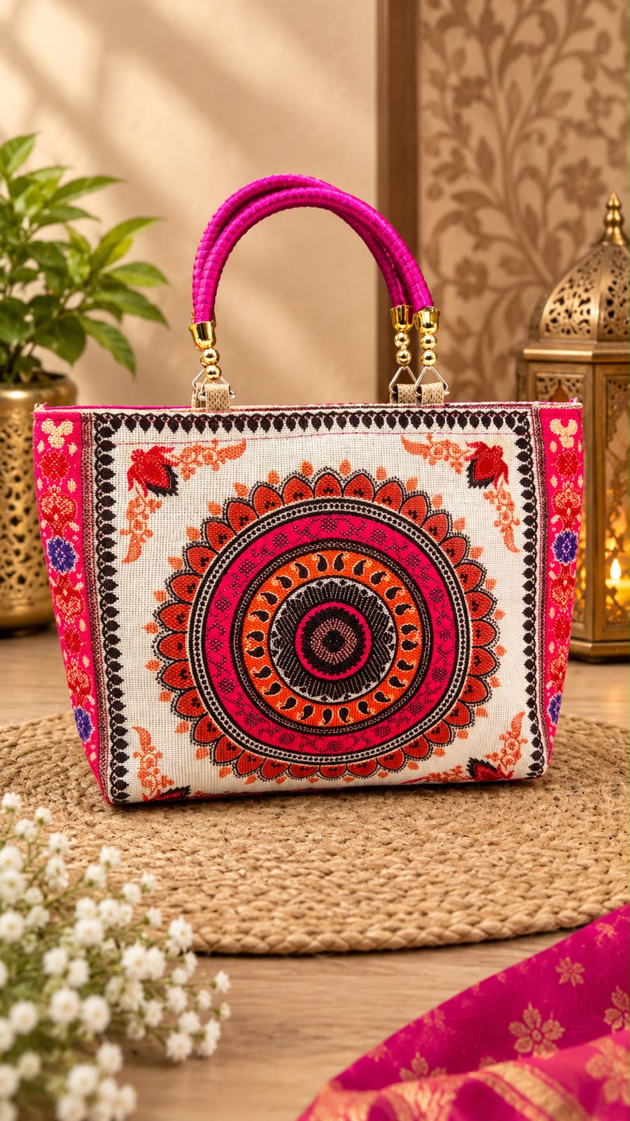 Mandala Print Royal Hand Bag-JB020