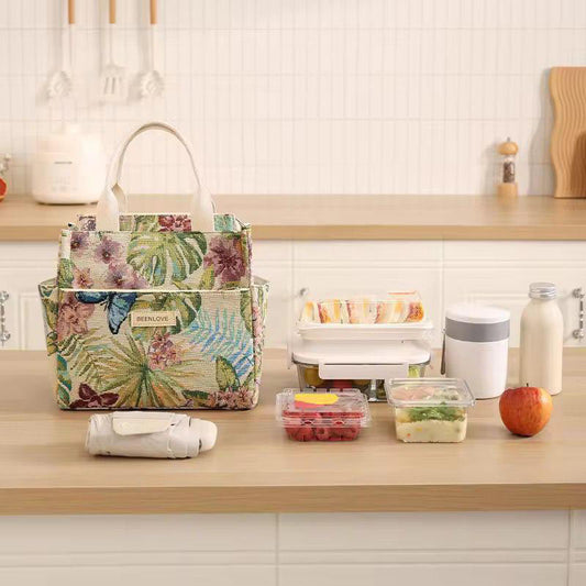 Floral Insulated Lunch Bag for Women (Small) - JB019