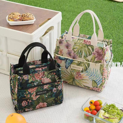 Floral Insulated Lunch Bag for Women (Large) - JB018