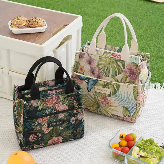 Floral Insulated Lunch Bag for Women (Large) - JB018